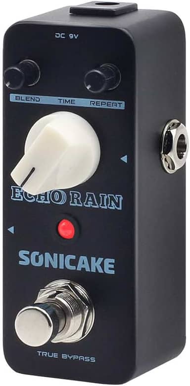SONICAKE Pedal de Delay Estilo Analógico Pedal de Delay para Guitarra Pedal de Delay para Guitarra Híbrido Digital Echo Rain Pedal de Efeitos de Delay para Guitarra True Bypass