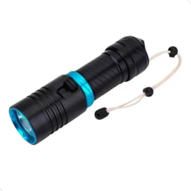 Lanterna Mergulho Profissional Recarregável Portátil Leve A Prova D'água Luzes Submersíveis Mundo Compras