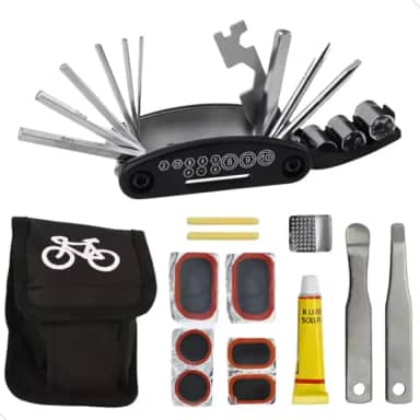 Kit Reparo Bike Bicicleta Ferramentas Chaves Remendo Para Pneu - Linha Premium