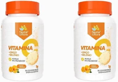 Vitamina C Zinco Selênio com 60 comprimidos Efervescente 1000mg