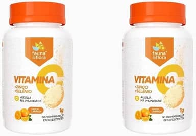 Vitamina C Zinco Selênio com 60 comprimidos Efervescente 1000mg