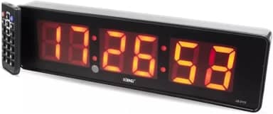 Cronômetro Digital Relógio LED Vermelho Parede Mesa Academia 99h Contagem Progressiva Regressiva Bivolt com Controle Remoto