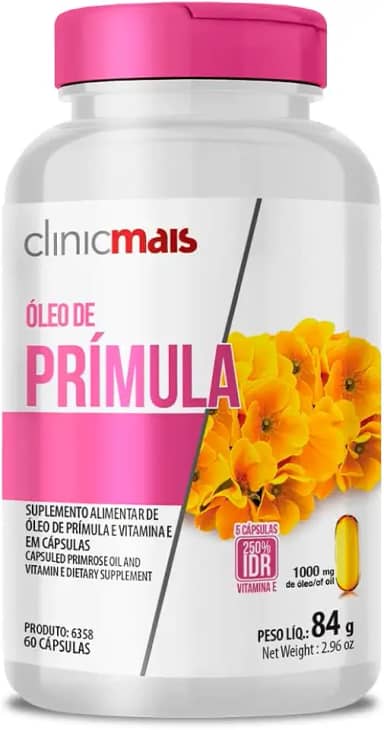 Óleo de Prímula 1000mg Clinic Mais 60 cápsulas
