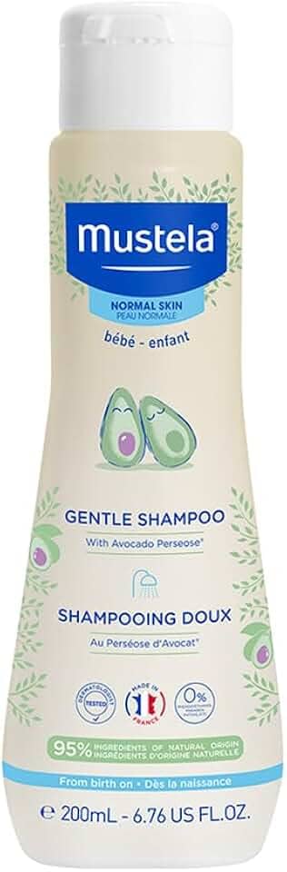 Mustela Shampoo Infantil 200Ml - Fragrância Suave Para Não Arder Os Olhos Dos Bebês - Fórmula Biodegradável Com 93% De Ingredientes De Origem Natural - Bebê E Criança