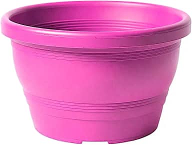 Vaso Plástico Cuia Modelo 30 Veneza 8 Litros Colorido Para Jardim Vertical, Decoração Rosa do Deserto, Samambaia (Rosa, 5 Unidades)