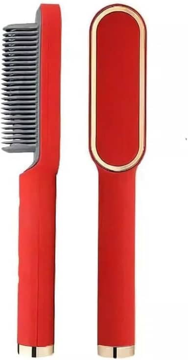 Escova Alisadora de Cabelo Bivolt 45W 5 Níveis Vermelha 220V