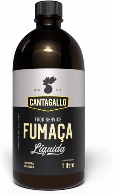 Fumaça Líquida CantaGallo 1L - Linha Profissional - Sabor Intenso de Defumado