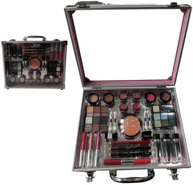 Maleta De Maquiagem Muse Pp 29 Itens Makes Prateado - Fenzza