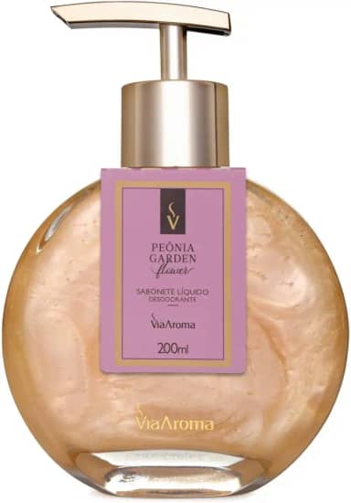 Sabonete Líquido Desodorante Peônia Garden Via Aroma - 200ml