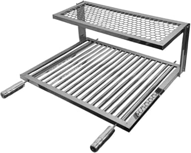 Grelha Uruguaia Para Churrasco Com Grelha Dupla Inox Reforçada (45x50)