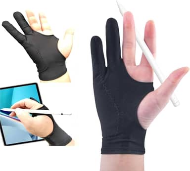 Luva de Desenho Profissional 3 camadas Palm Rejetion para Mesa Digitalizadora, Luva Desenho Digital Ideal para iPad e Tablet, Extra Confort, Ergonomica, Anti Suor