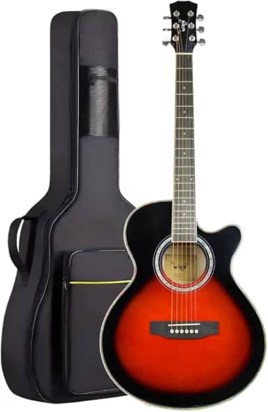 Violão Elétrico Bravo TF200 Aço Série Tuneful + Bag Luxo (RD - Red Burst)