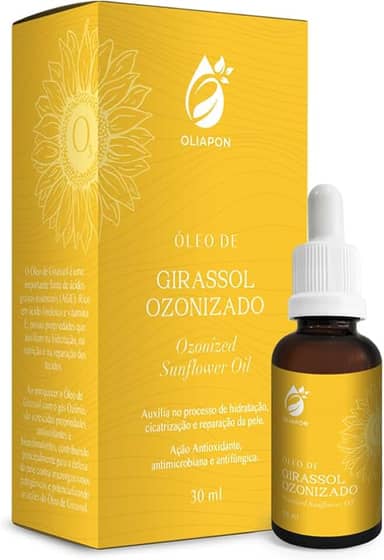 Óleo de Girassol Ozonizado 30ml Oliapon - Hidratação, Proteção e Cicatrização Natural para Pele e Cabelos (1)