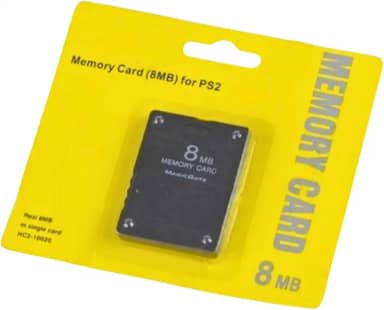 Cartão de Memória para PlayStation 2, 8MB, Compatível com PS2 Fat e Slim