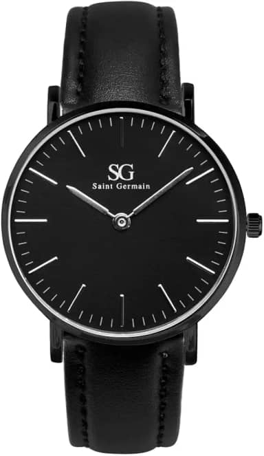 Relógio Masculino Couro Preto Murray Full Black Saint Germain 40mm