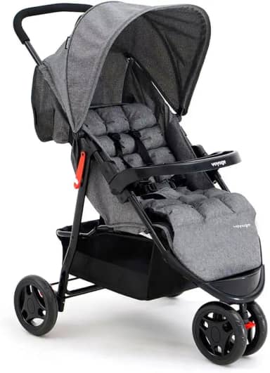 Carrinho De Passeio Para Bebê Delta (Até 15kg) Cinza Voyage