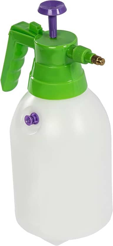 PALISAD Pulverizador Manual 2 Litros – Frasco ABS Com Escala, Bomba De Pressão, Válvula De Alívio 2,8 Atm, Bico Ajustável, Trava Para Jato Contínuo, Jardim E Agricultura