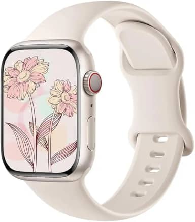 Pulseira esportiva de silicone exclusiva compatível com Apple Watch de 40 mm, 38 mm, 41 mm, 44 mm, 45 mm, 42 mm e 49 mm pulseira macia à prova d'água patentiada xsmart® para iWatch séries SE Ultra 9, 8, 7, 6, 5, 4, 3, 2 e 1