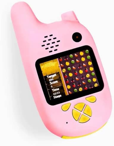 Brinquedo Walkie Talkie Infantil Com Câmera Digital Para Crianças Radio comunicador Infantil (Rosa) - YODHE