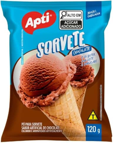 Pó para Sorvete Apti sabor Chocolate 120g