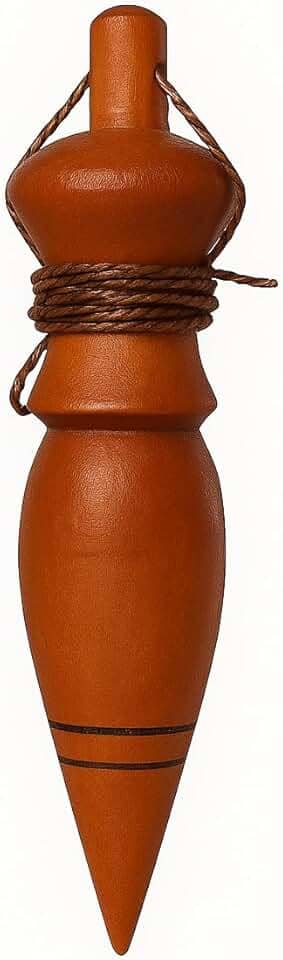 Pêndulo Artesanal De Madeira Com Chumbo E Lastro Radiestesia Ocultismo MD3