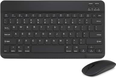 Combo Teclado e Mouse Bluetooth Ultrafino Sem Fio, Portátil e Recarregável E Teclado sem Fio - Compatível com Tablets Android, Celular, Smartphone, iPhone, iPad mini, Pro Air 10.2 10.9 11 12.9