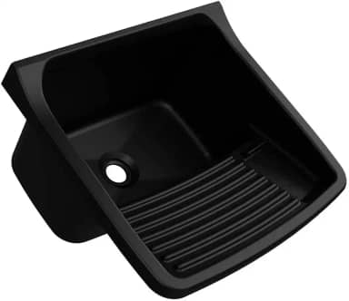 Tanque Plástico Astra 40L p/lavar roupas - Preto 57,9x52cm