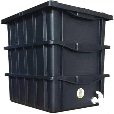 Composteira Doméstica 15 Litros Preta - Minhocas -