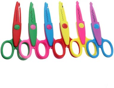 Kit 6 Tesouras De Artesanato, Tesoura Para Professores, Estudantes, Álbuns, Fotos DIY, Decorativas, Scrapbook