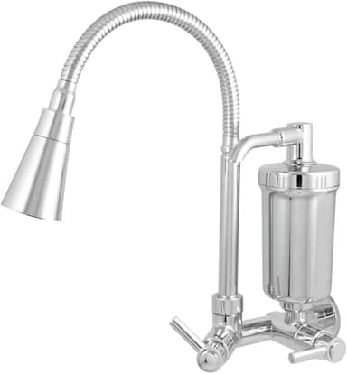 Torneira Cozinha Parede Com Filtro ABS Flexível Plus Gourmet Cromada Dupla Função Luxo