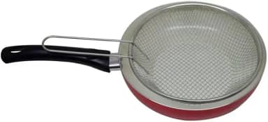 Kit 2pc Fritadeira Revestimento Cerâmico Cesto Fritura 24Cm