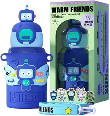 Garrafa Térmica Infantil Warm Friends (Azul)