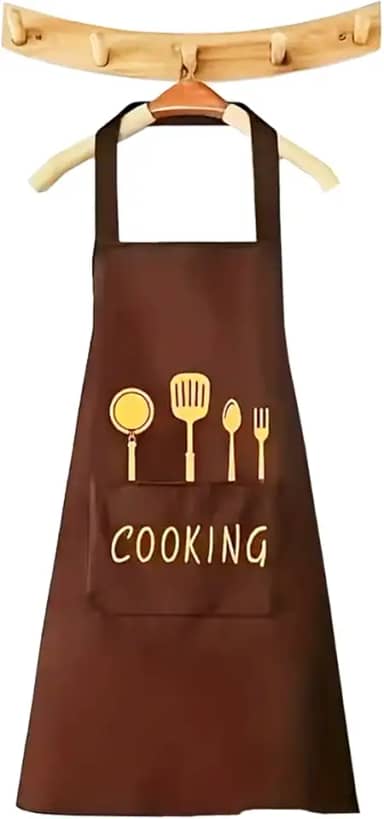 Avental de Cozinha em Poliéster Impermeável 95cm com Bolso Frontal