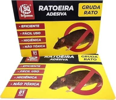 Ratoeira Adesiva Pega Rato Pragas, Super Adesiva com Aroma Atrativo, Eficiente para Captura de Ratos e Ratazanas, Produto Natural e Não Tóxico, Ideal para Casas, Cozinhas e Indústrias