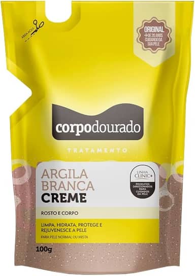 CORPO DOURADO ARGILA BRANCA CREME BISN 100GR