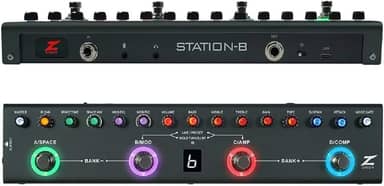 Pedaleira Ziron Station B Bass p/baixo 9 Pré amp IR chorus reverb drive