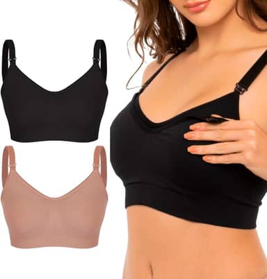 Kit 02 Sutiãs Trifil Amamentação Sem Costura Com Abertura e Alças Regulavéis