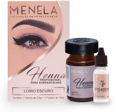Menela Kit Henna Para Sobrancelhas 2,5g Loiro Escuro