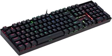 Redragon, Teclado Mecânico Gamer Mitra RGB (Switch Outemu Blue) - Preto