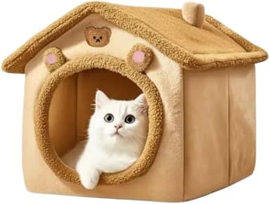 Casas para Cachorros e Casas para Gatos Aquecidas - Conforto Todo Clima, Lavável e Design Seguro (Pequeno(33 * 30 * 32cm))