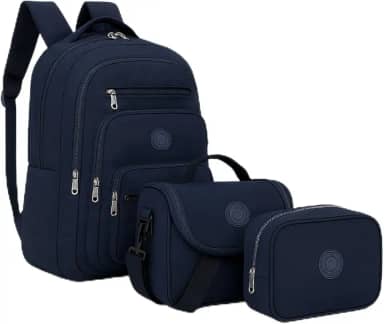 Mochila Escolar Infantil Kit Bolsa Grande De Costas Reforçada Com Lancheira Térmica e Estojo Box Impermeável Juvenil Adolescente Passeio Viagem Notebook Menina Menino Unissex