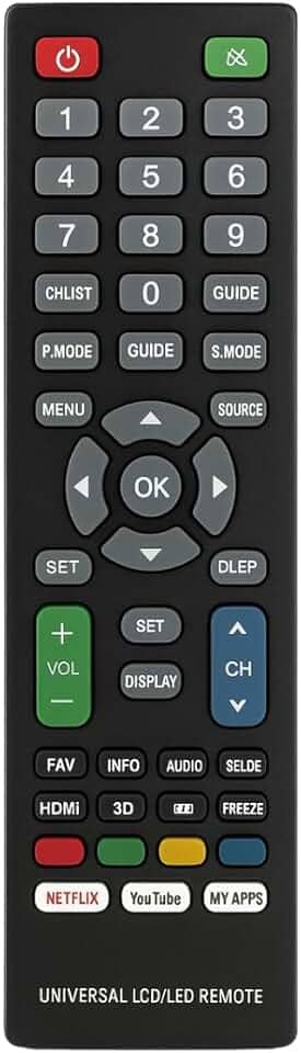 Controle Universal para TV LCD LED SMART com Botões Interativos de Atalhos Fácil Configuração