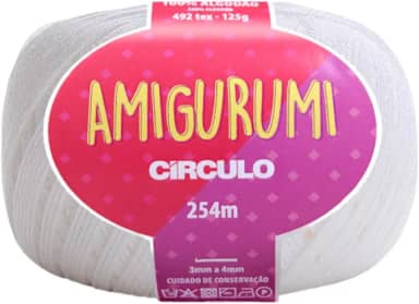 Fio Amigurumi Linha Novelo 254m 125g 8001 BRANCO