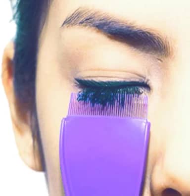 Separador de Cílios/Aplicador de Delineador e Máscara (Rímel) / Auxiliar de aplicação de Make up dobrável - Cor Sortida