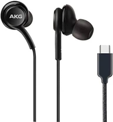 SAMSUNG Fones de ouvido USB tipo C EO-IC100, som por AKG, fone de ouvido intra-auricular preto, com fio