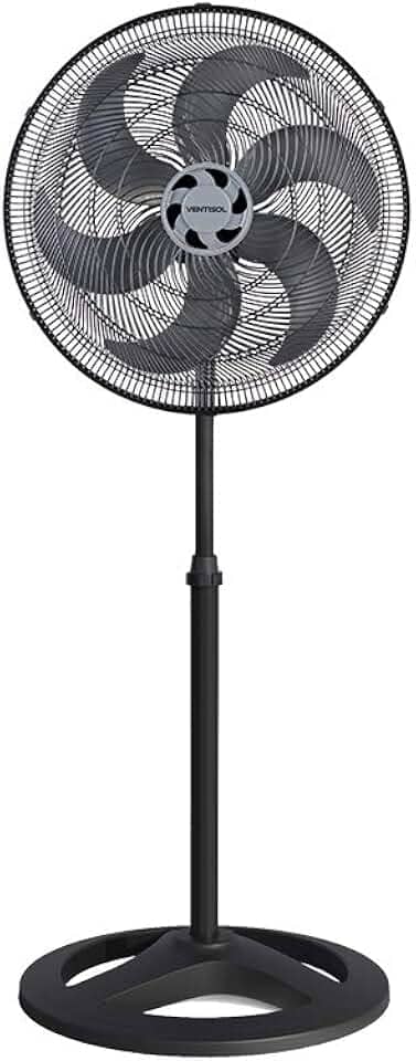 Ventisol Ventilador de Coluna Oscilante, Turbo 6 Pás Premium, Preto, 50cm, 127V