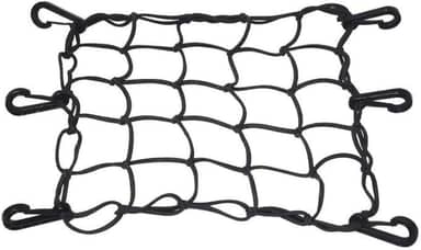 Rede Elástica Moto e Bike Bagageiro Aranha Redinha 35x35 TOK ELÁSTICOS (PRETA) Para Levar Capacete e Outros Objetos Na Garupa da Moto E Bike
