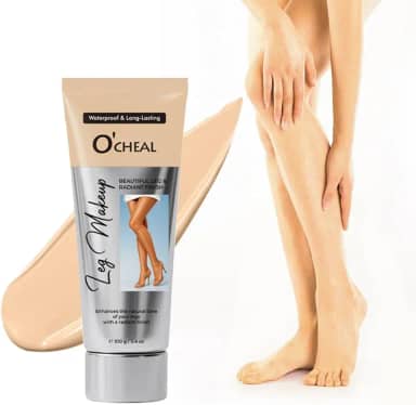 O'CHEAL Creme de maquiagem impermeável para pernas, cobertura de tatuagem sem transferência e corretivo para cicatrizes, base corporal de longa duração para pele impecável, cobertura de varizes nas