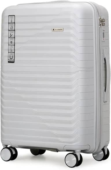 Mala Grande 32kg Viagem em Polipropileno Anti Impacto Zíper Anti Furto Rodas 360º - Portland - Allabard