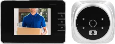 Asixxsix Câmera Olho Mágico do Visualizador de Porta Digital, Campainha de Vídeo de Intercomunicação de 2 Vias, Câmera do Olho Mágico da Porta, Campainha Eletrônica do Olho de 120 Graus